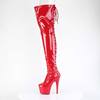 Pleaser - ADORE3850 Platform Overknee Boots - Red Product image